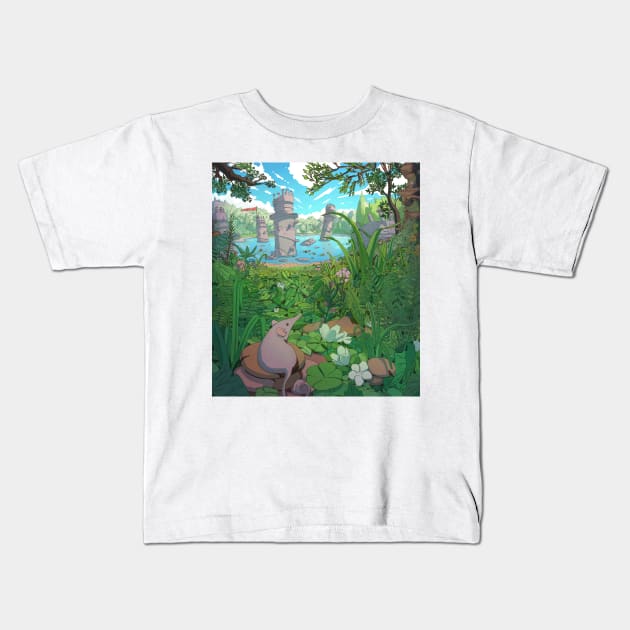 Forest Floor Kids T-Shirt by Ginkgo Whale